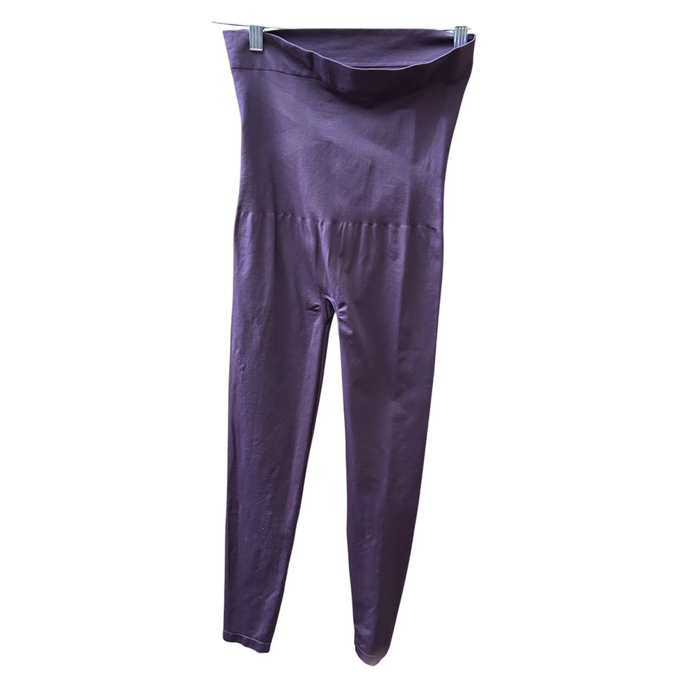 BLANQI‎ Everyday Maternity Support Leggings Pants Plum Purple Size M